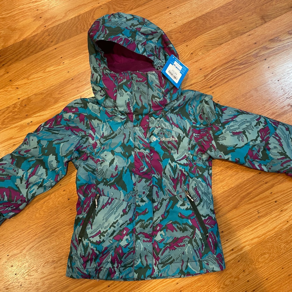 Columbia Kids' Winter coat- Teal and purple design